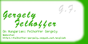 gergely felhoffer business card
